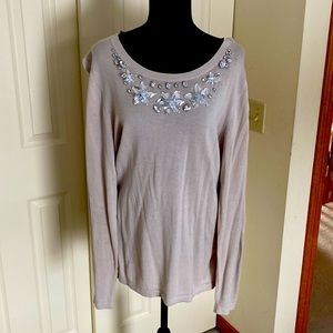 Boston Proper Light Purple Crewneck Sweater